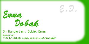 emma dobak business card